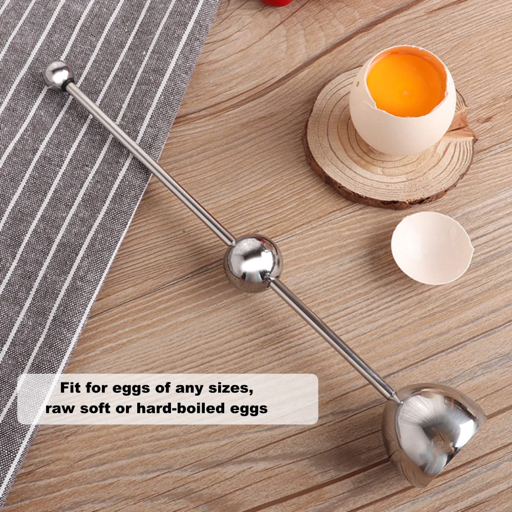 Egg Topper - Jawbush Egg Shell Opener, Stainless Steel Egg Cracker Tool For Soft Or Hard Boiled Egg, Egg Separator Egg Shell Rem